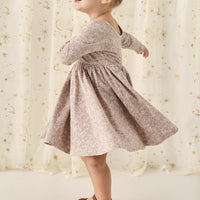 Organic Cotton Tallulah Dress - Chloe Lilac Childrens Dress from Jamie Kay USA