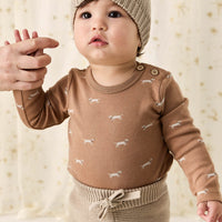 Organic Cotton Fernley Bodysuit - Cosy Basil Spiced Childrens Bodysuit from Jamie Kay USA