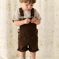 Chase Short Overall - Dark Coffee Childrens Overall from Jamie Kay USA