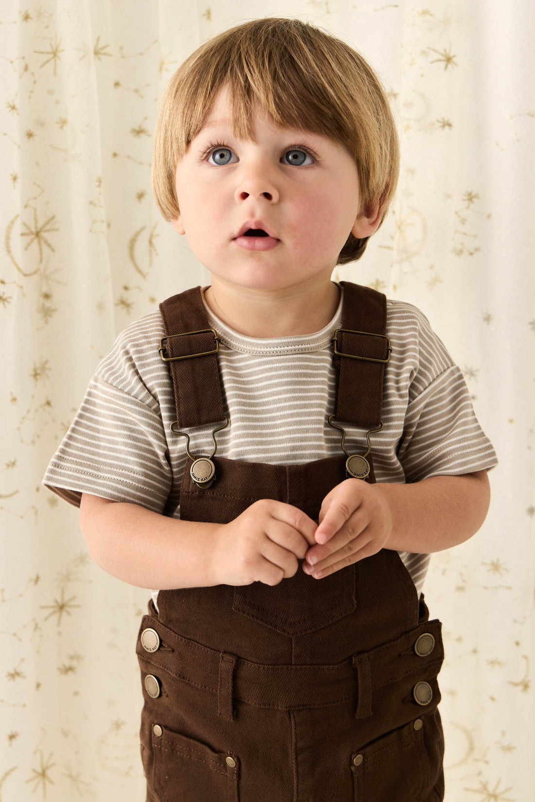 Chase Short Overall - Dark Coffee Childrens Overall from Jamie Kay USA