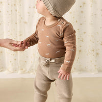 Organic Cotton Fernley Bodysuit - Cosy Basil Spiced Childrens Bodysuit from Jamie Kay USA