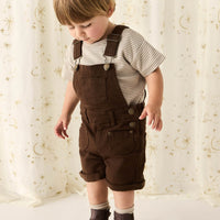 Chase Short Overall - Dark Coffee Childrens Overall from Jamie Kay USA