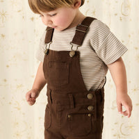 Chase Short Overall - Dark Coffee Childrens Overall from Jamie Kay USA