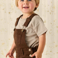 Chase Short Overall - Dark Coffee Childrens Overall from Jamie Kay USA