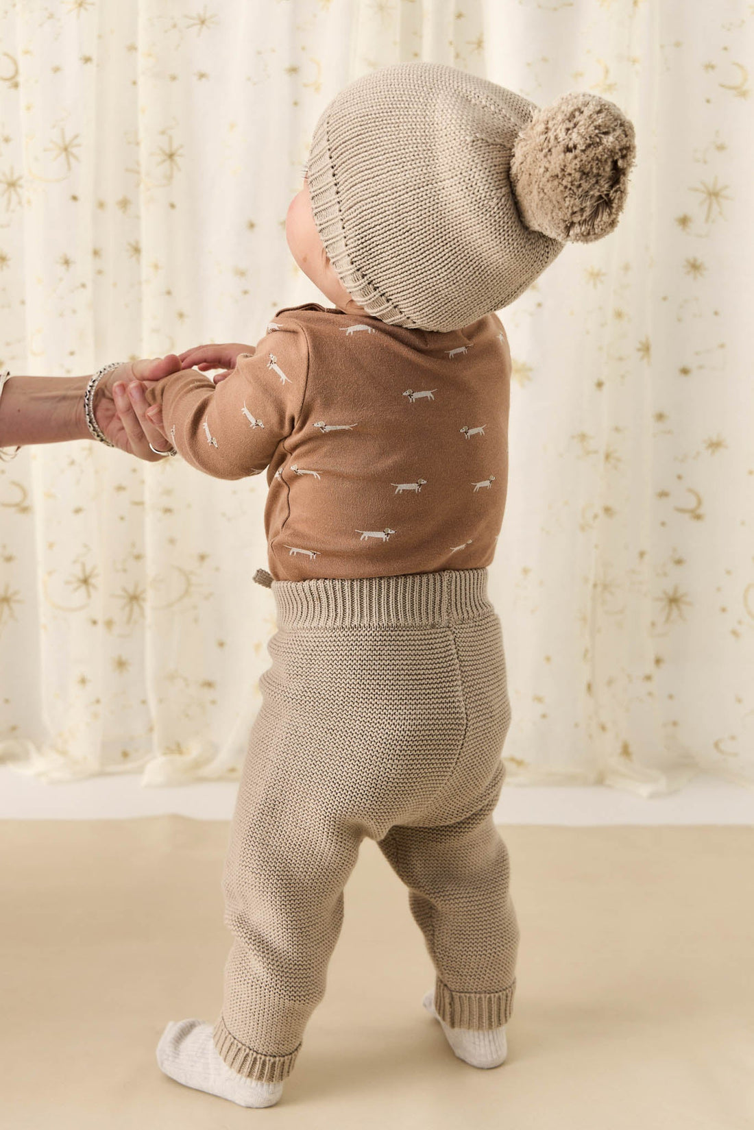 Organic Cotton Fernley Bodysuit - Cosy Basil Spiced Childrens Bodysuit from Jamie Kay USA