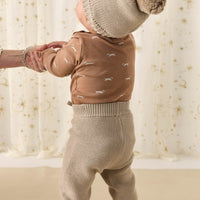 Organic Cotton Fernley Bodysuit - Cosy Basil Spiced Childrens Bodysuit from Jamie Kay USA