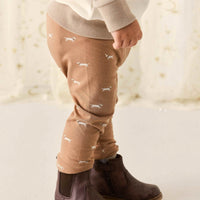 Organic Cotton Everyday Legging - Cosy Basil Spiced Childrens Legging from Jamie Kay USA