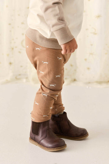 Organic Cotton Everyday Legging - Cosy Basil Spiced Childrens Legging from Jamie Kay USA