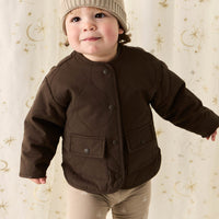 Arie Puffer Jacket - Dark Coffee Childrens Jacket from Jamie Kay USA