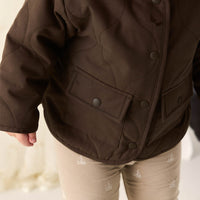 Arie Puffer Jacket - Dark Coffee Childrens Jacket from Jamie Kay USA