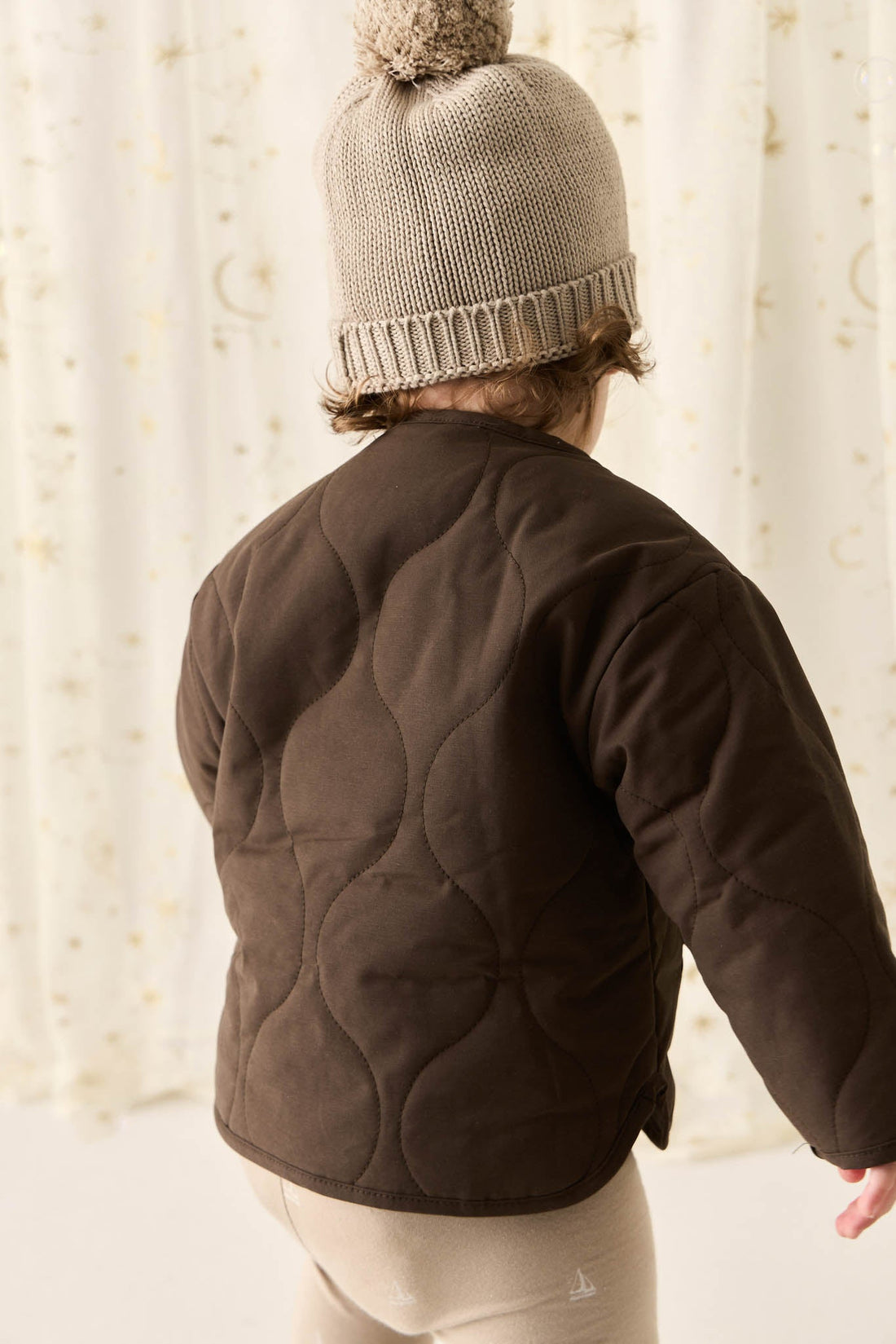 Arie Puffer Jacket - Dark Coffee Childrens Jacket from Jamie Kay USA