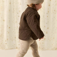 Arie Puffer Jacket - Dark Coffee Childrens Jacket from Jamie Kay USA