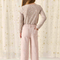 Organic Cotton Long Sleeve Top - Chloe Lilac Childrens Top from Jamie Kay USA