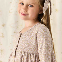 Organic Cotton Bow - Chloe Lilac Childrens Bow from Jamie Kay USA