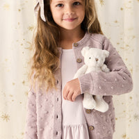 Simple Dotty Cardigan - Violet Marle Childrens Cardigan from Jamie Kay USA