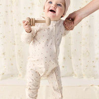 Organic Cotton Frankie Onepiece - Ditsy Berry Rose Childrens Onepiece from Jamie Kay USA