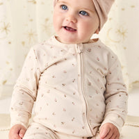 Organic Cotton Frankie Onepiece - Ditsy Berry Rose Childrens Onepiece from Jamie Kay USA