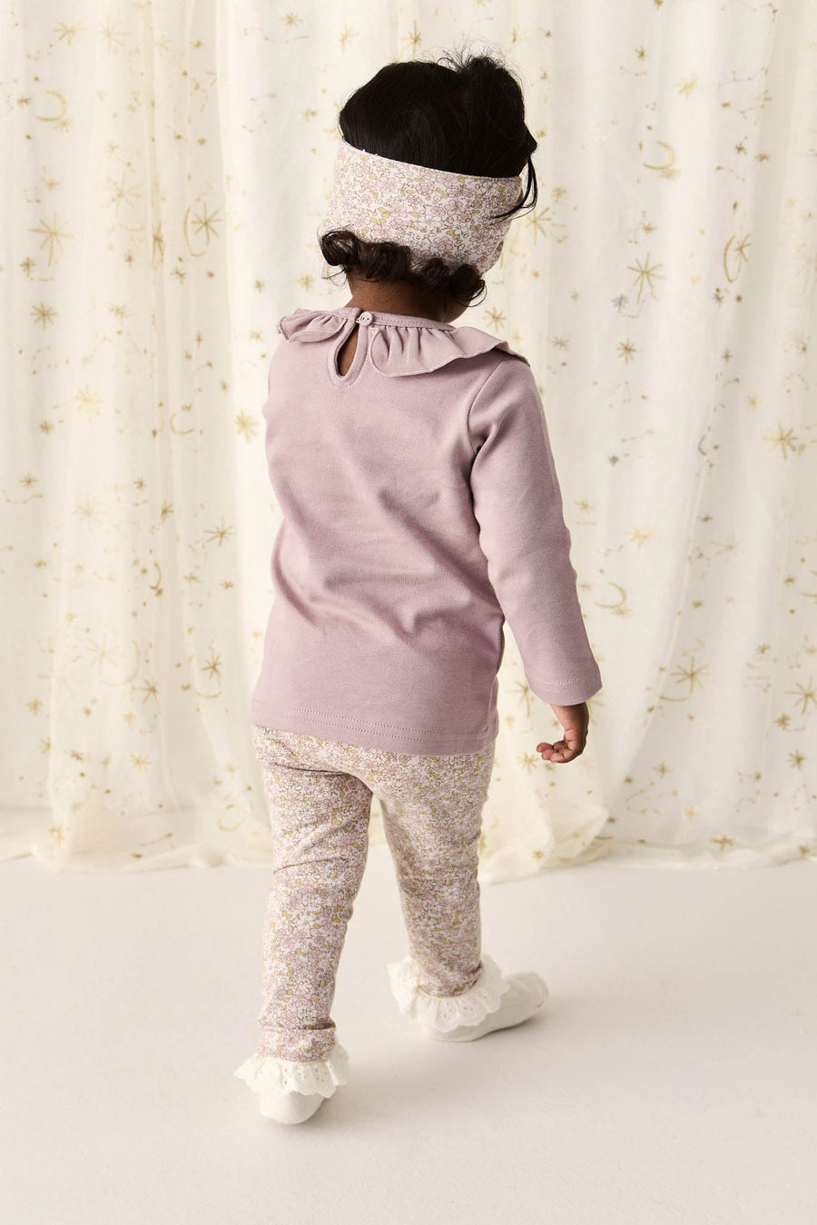 Organic Cotton Everyday Legging - Chloe Lilac Childrens Legging from Jamie Kay USA