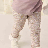 Organic Cotton Everyday Legging - Chloe Lilac Childrens Legging from Jamie Kay USA