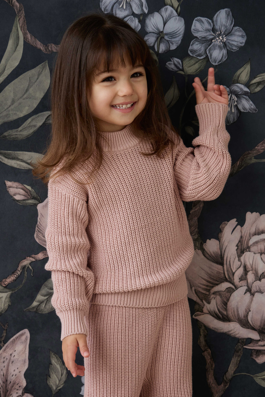 Morgan Jumper - Shell Pink Childrens Jumper from Jamie Kay USA