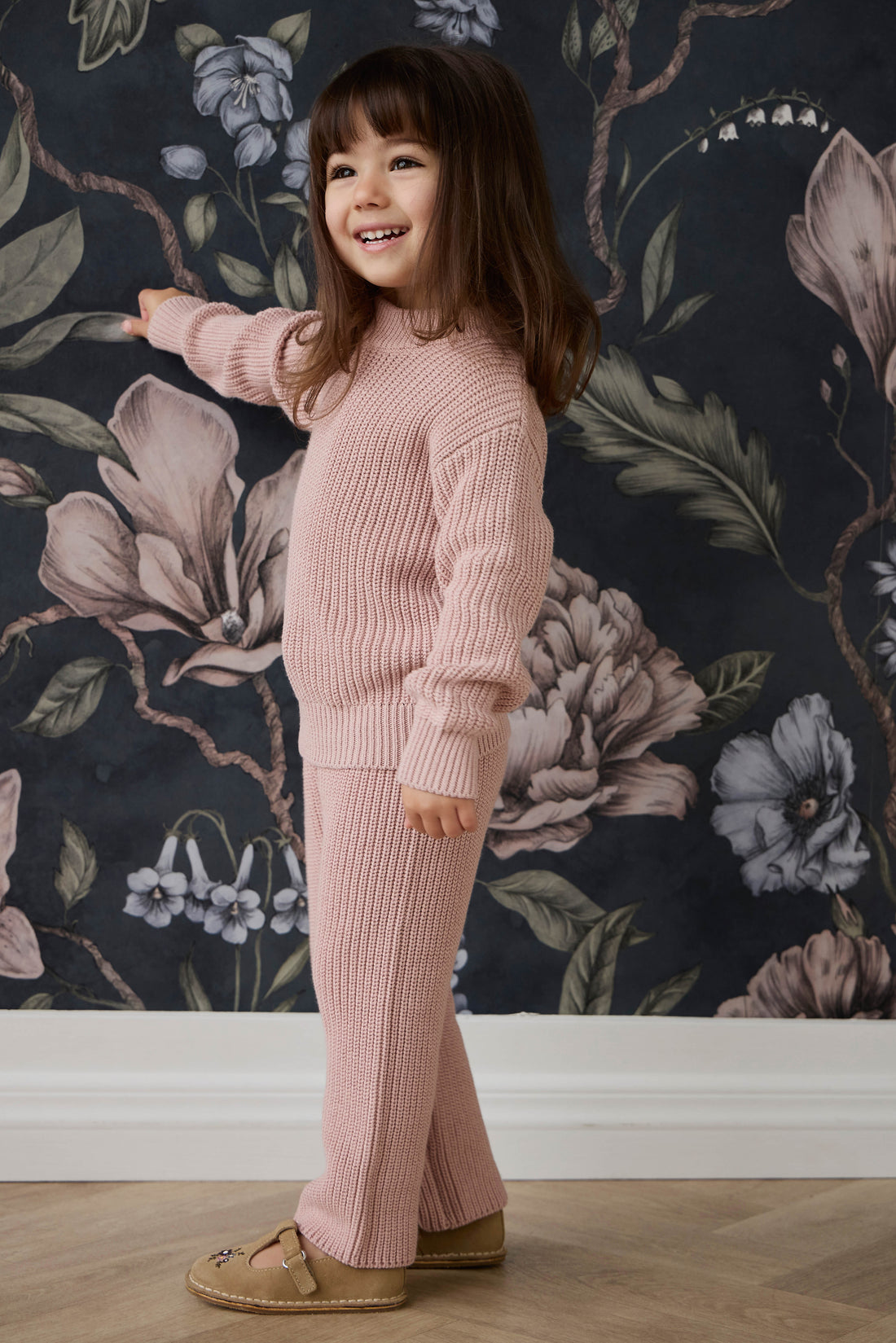 Morgan Jumper - Shell Pink Childrens Jumper from Jamie Kay USA