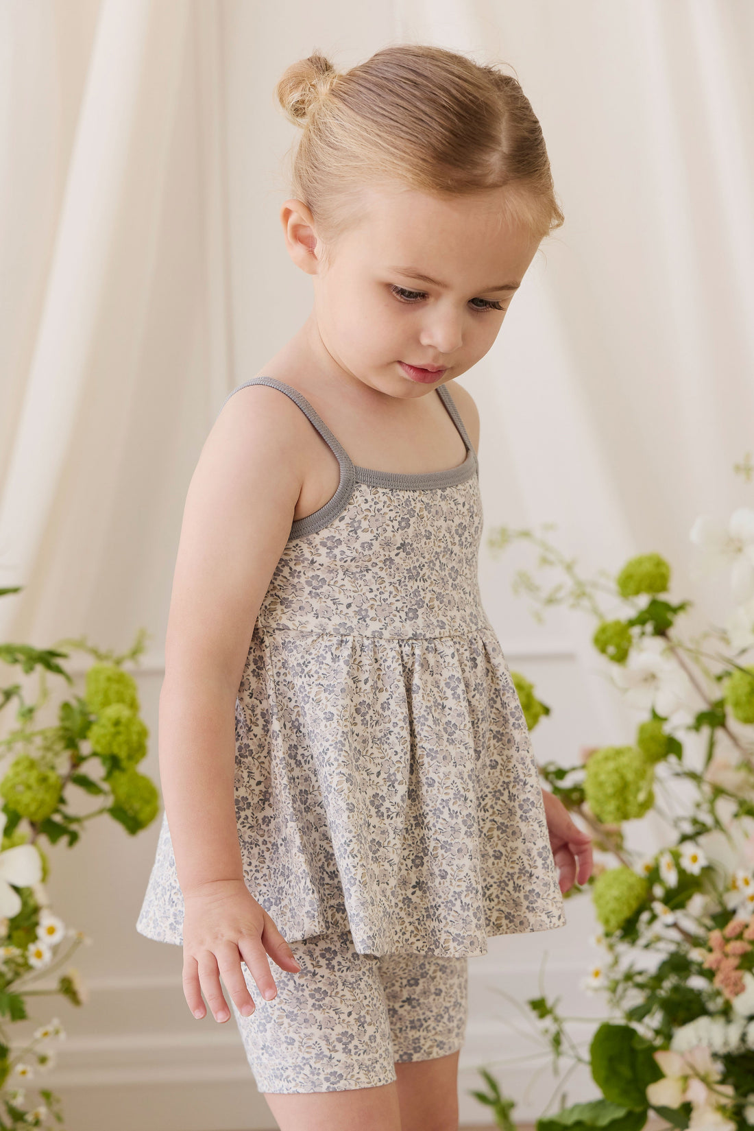 Organic Cotton Everyday Bike Short - Tully Grey Childrens Shorts from Jamie Kay USA