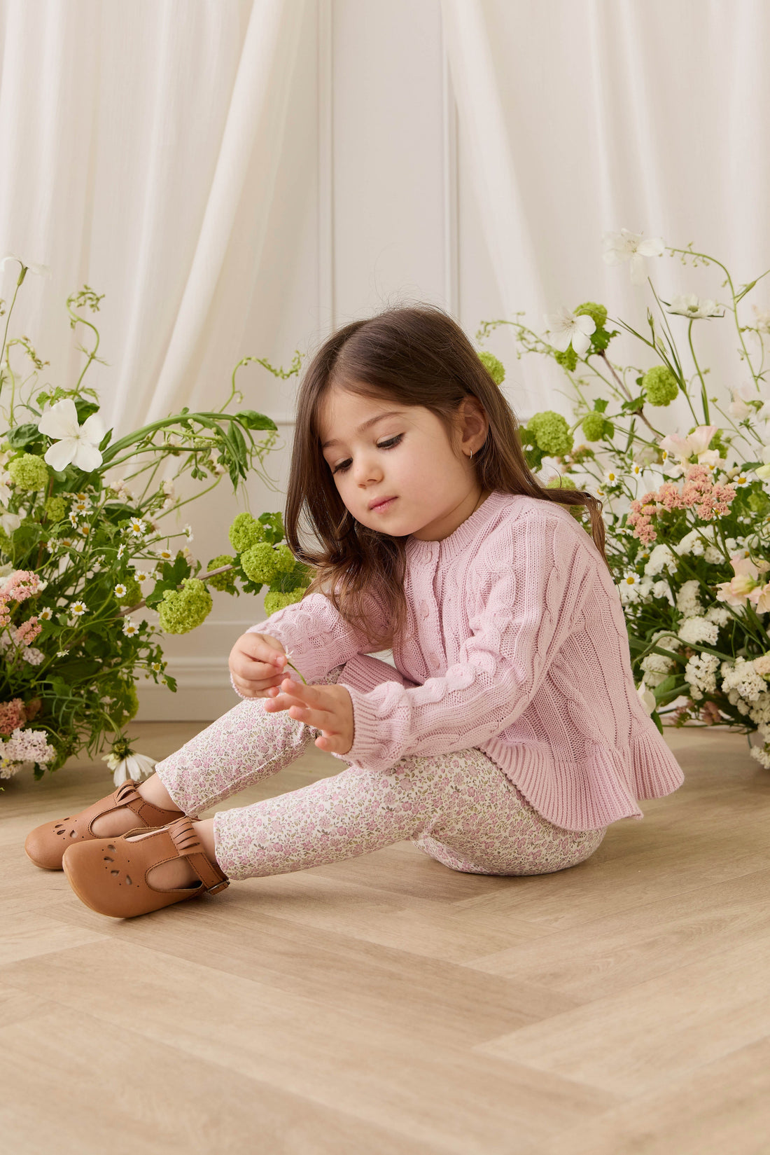 Organic Cotton Everyday Legging - Tully Mauve Childrens Legging from Jamie Kay USA