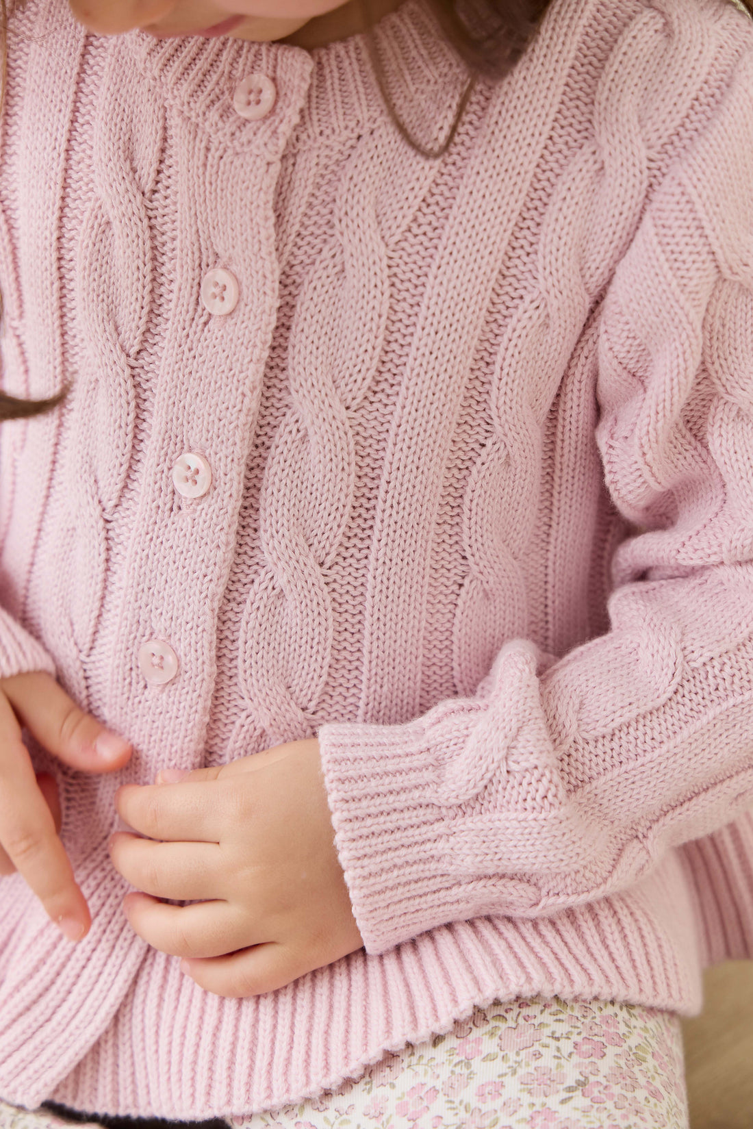 Harriet Cardigan - Frosted Petal Childrens Cardigan from Jamie Kay USA