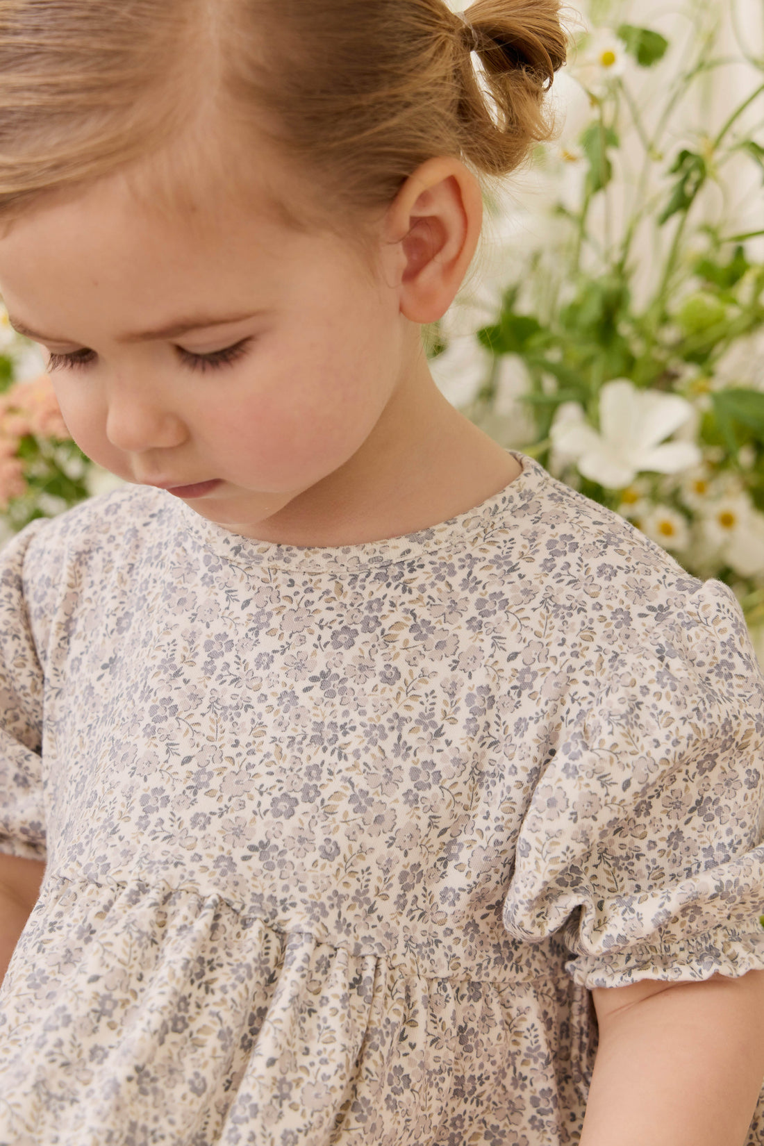 Organic Cotton Penny Dress - Tully Grey Childrens Dress from Jamie Kay USA