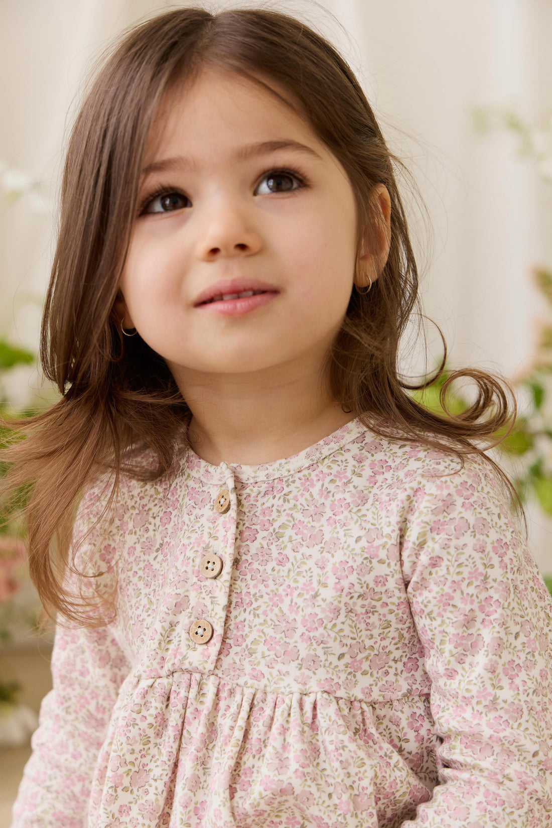 Organic Cotton Bridget Dress - Tully Mauve Childrens Dress from Jamie Kay USA