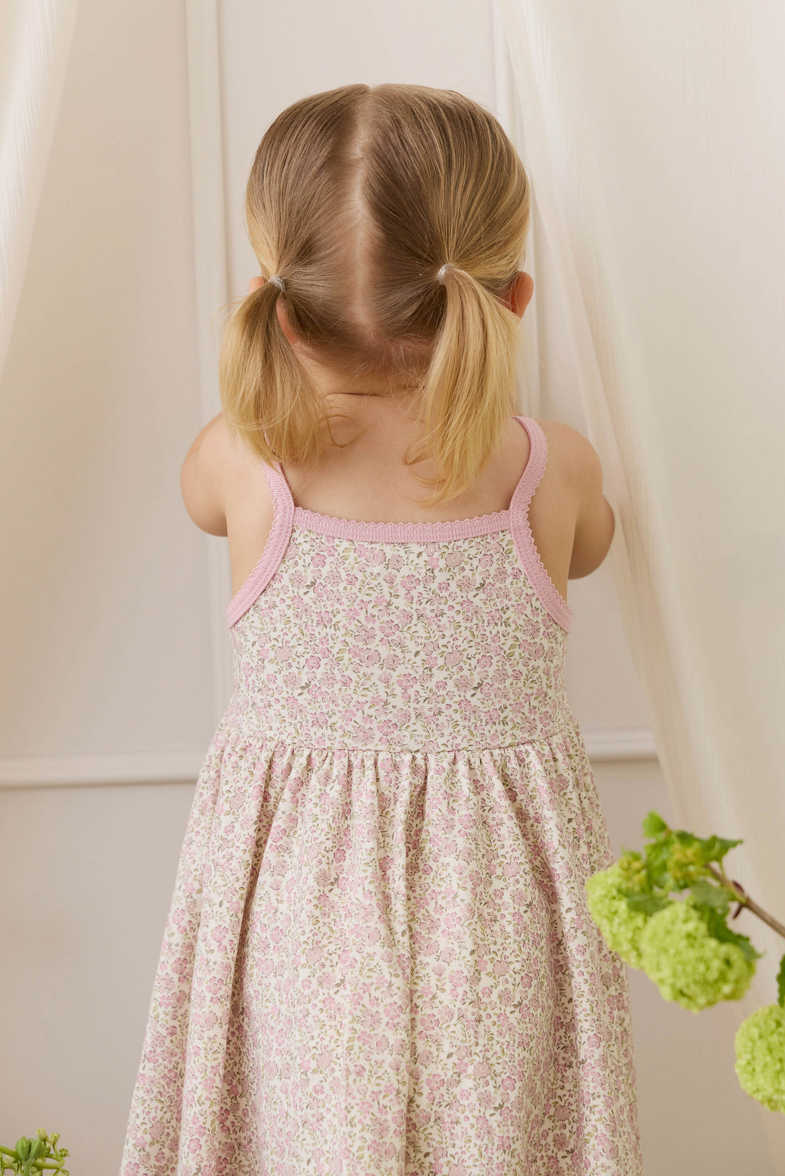 Organic Cotton Samantha Dress - Tully Mauve Childrens Dress from Jamie Kay USA