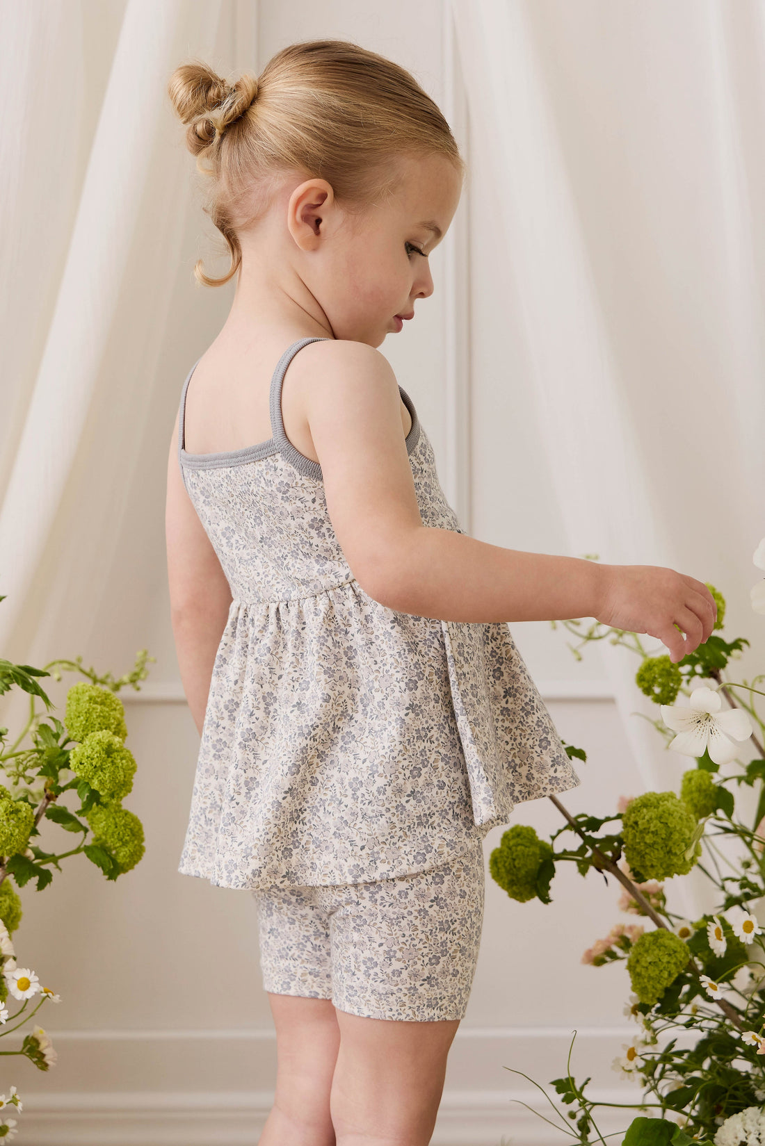 Organic Cotton Everyday Bike Short - Tully Grey Childrens Shorts from Jamie Kay USA