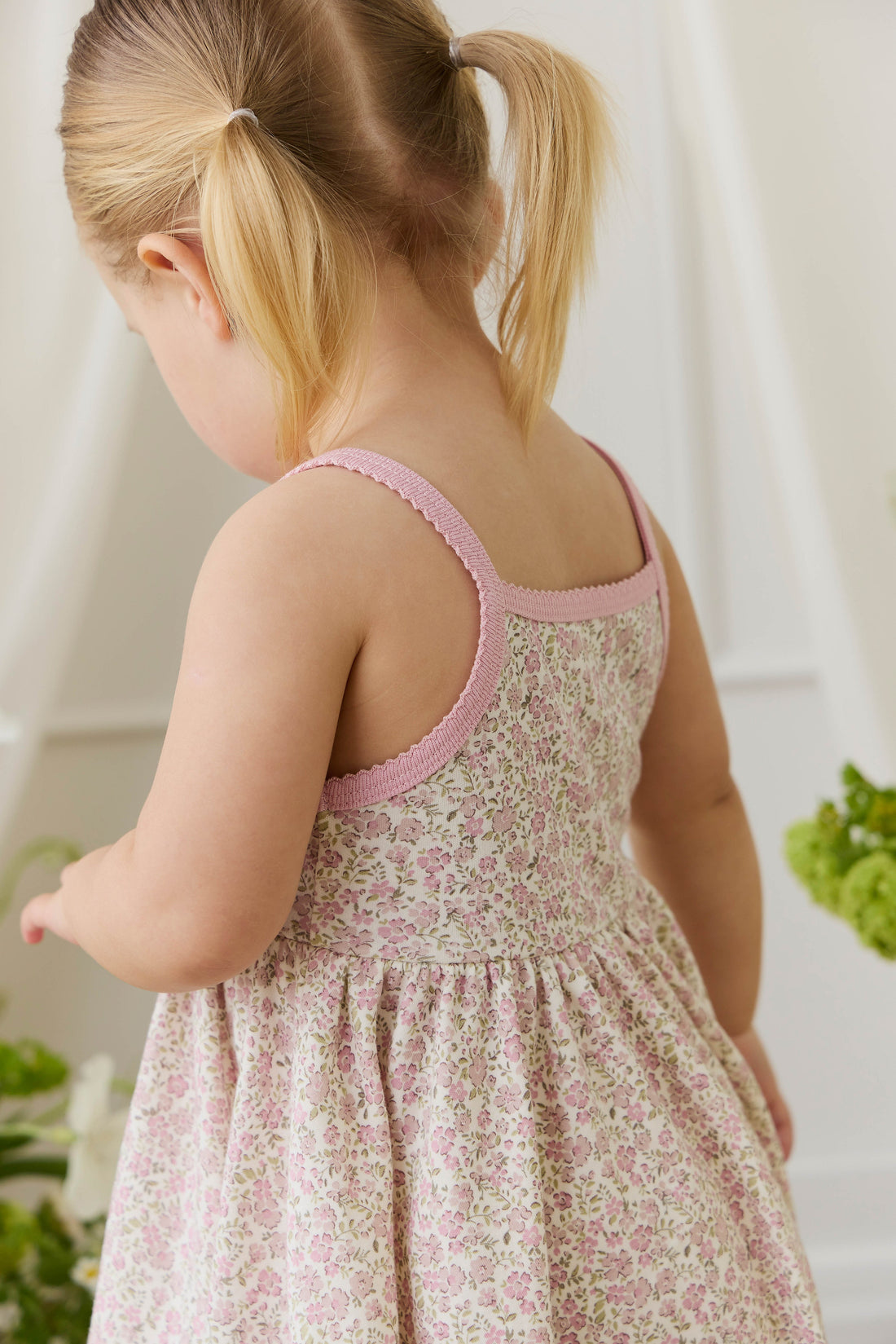 Organic Cotton Samantha Dress - Tully Mauve Childrens Dress from Jamie Kay USA