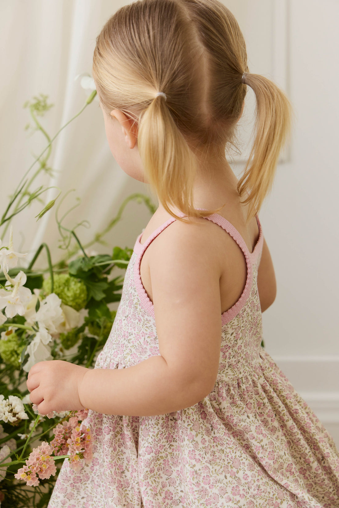 Organic Cotton Samantha Dress - Tully Mauve Childrens Dress from Jamie Kay USA