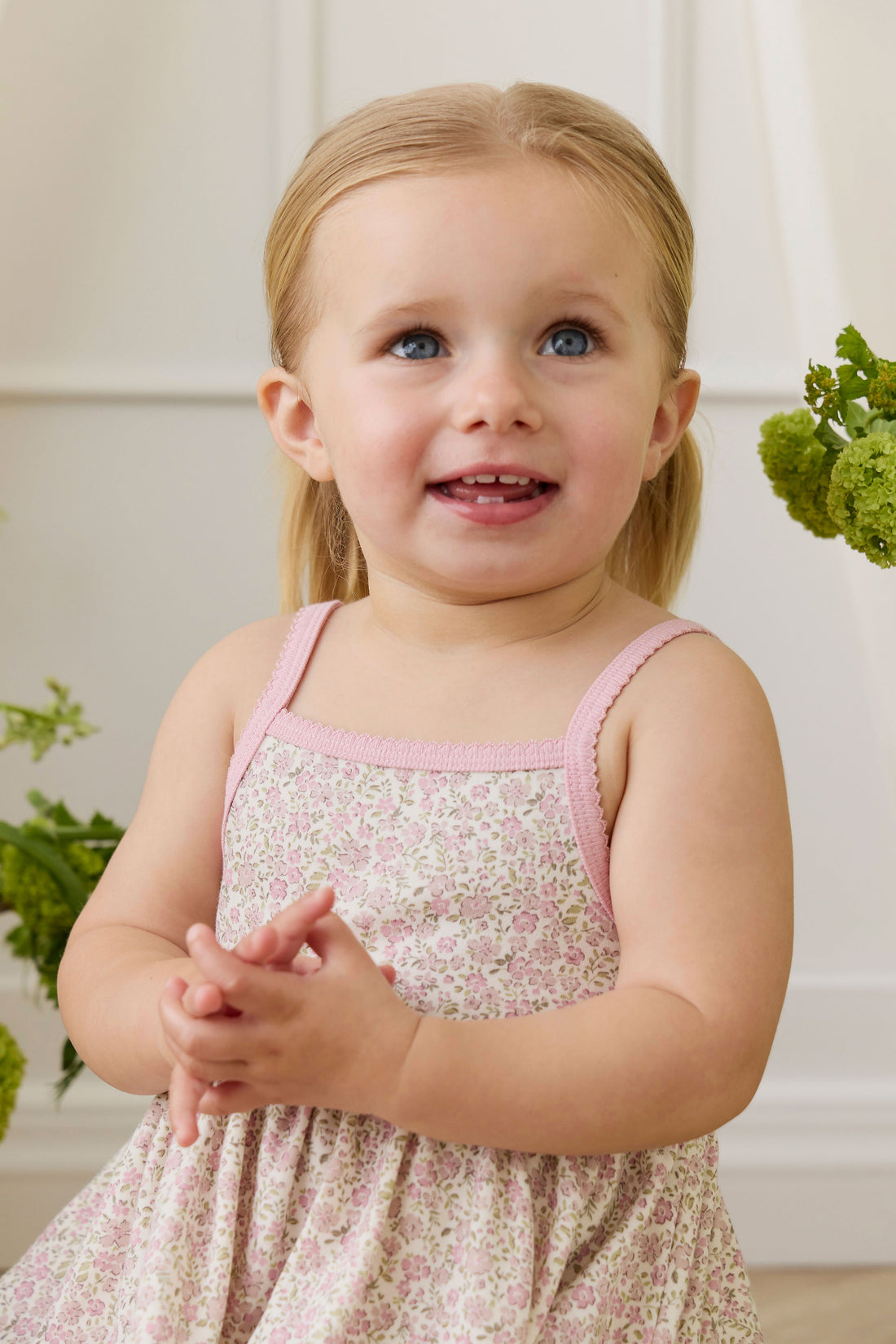 Organic Cotton Samantha Dress - Tully Mauve Childrens Dress from Jamie Kay USA