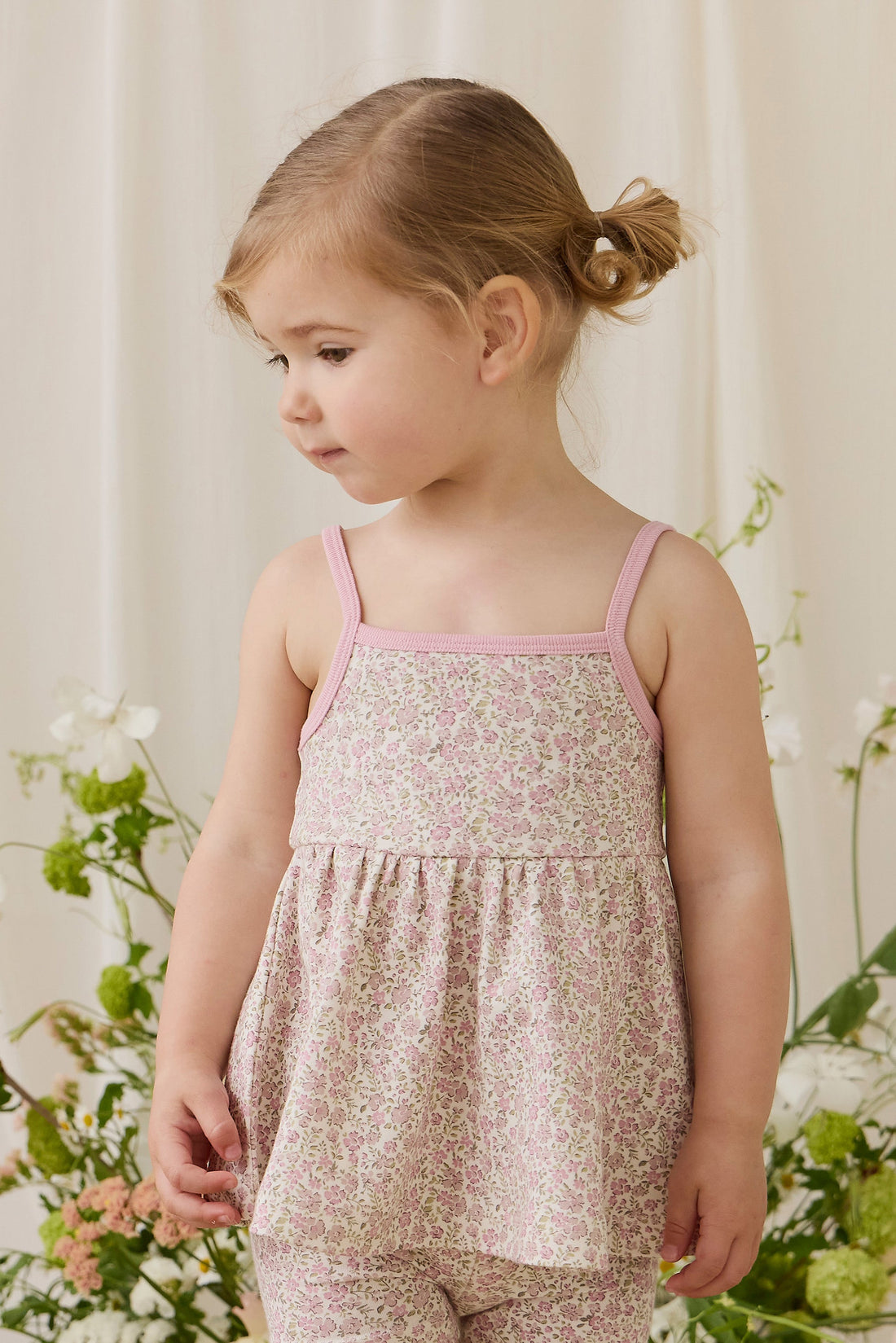 Organic Cotton Maple Singlet - Tully Mauve Childrens Top from Jamie Kay USA