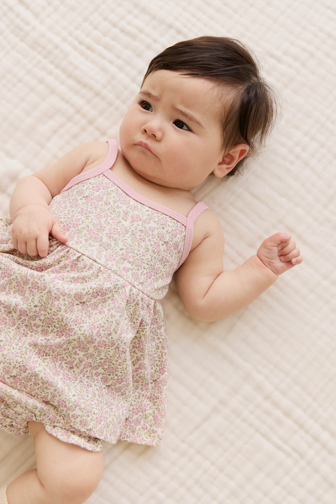 Organic Cotton Frill Bloomer - Tully Mauve Childrens Bloomer from Jamie Kay USA