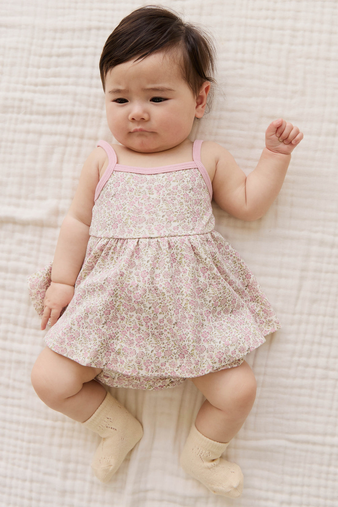 Organic Cotton Maple Singlet - Tully Mauve Childrens Top from Jamie Kay USA