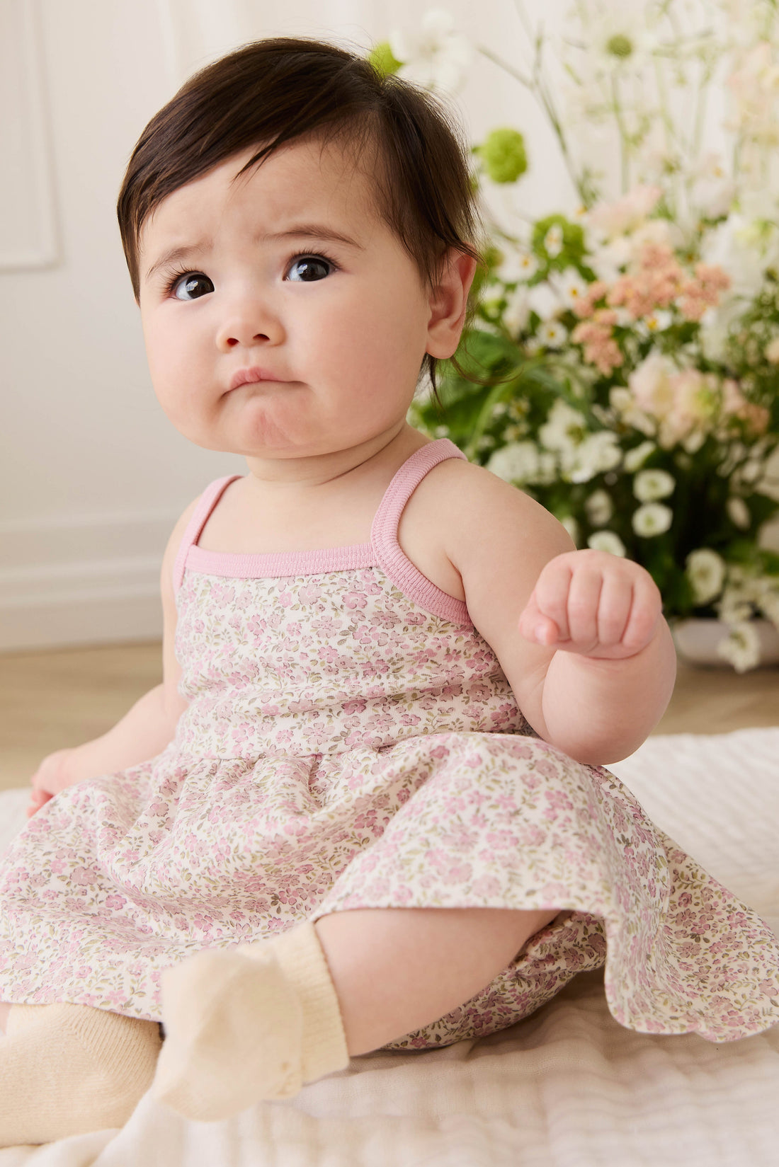 Organic Cotton Maple Singlet - Tully Mauve Childrens Top from Jamie Kay USA