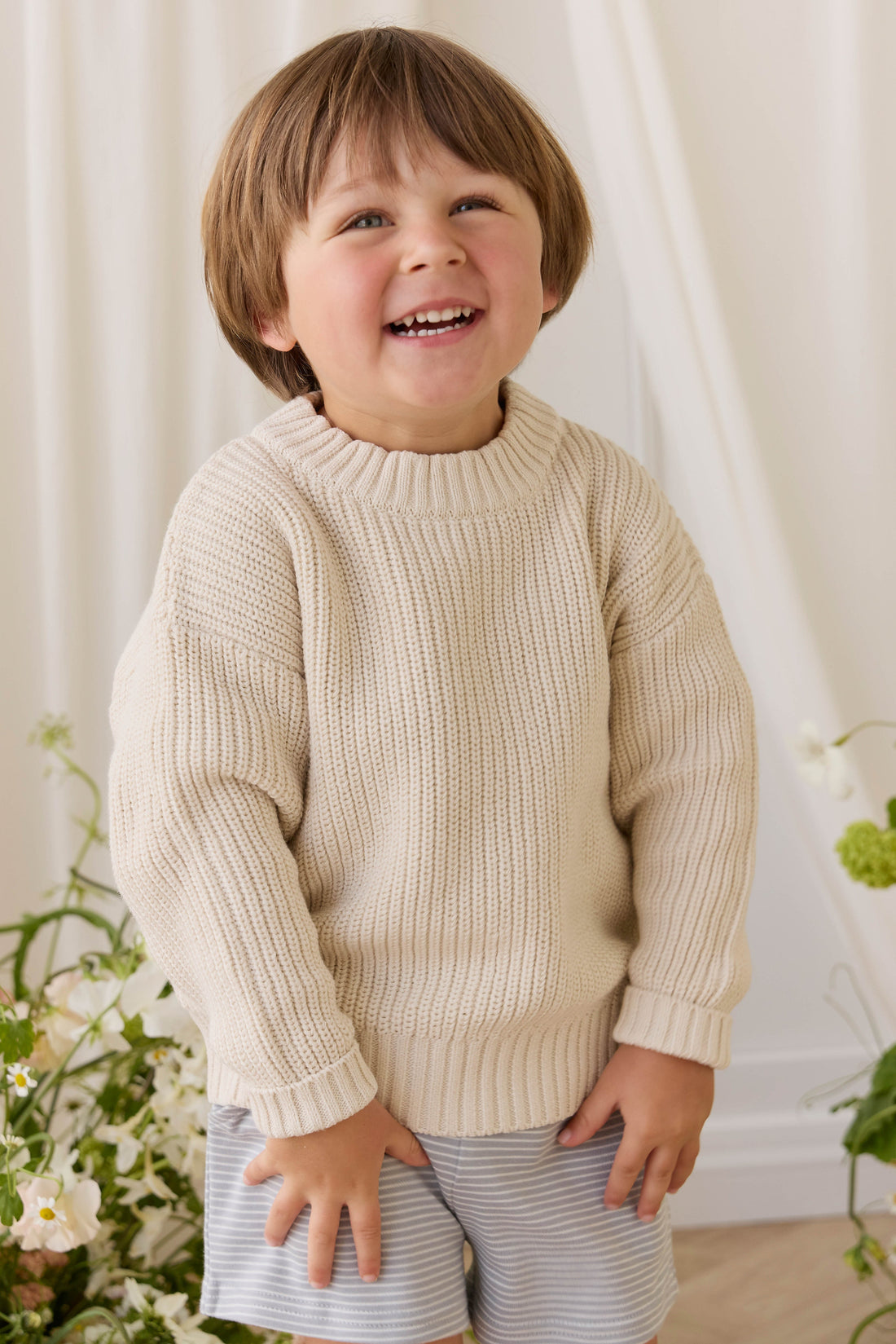 Johan Knit Jumper - Vanilla Childrens Jumper from Jamie Kay USA
