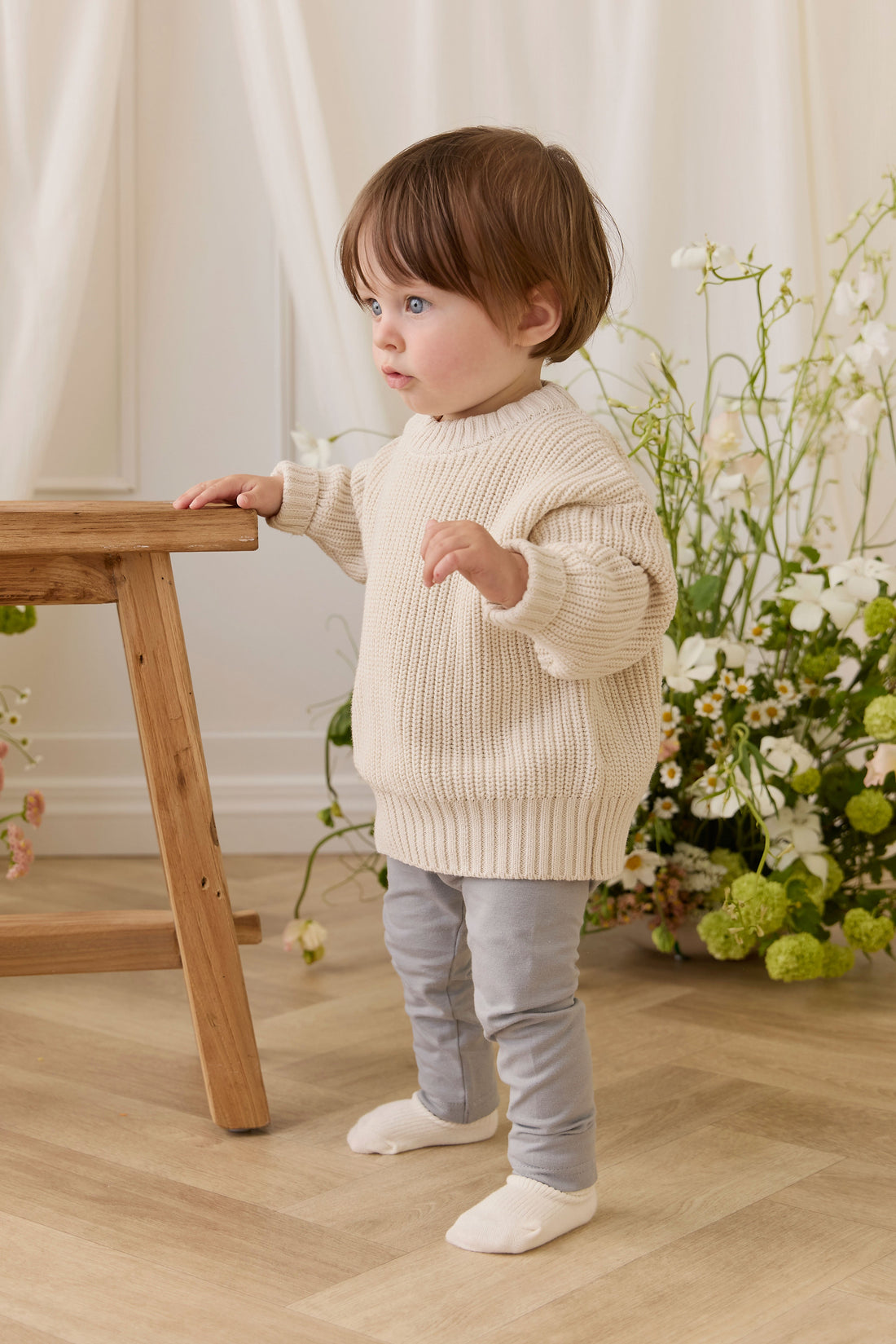 Johan Knit Jumper - Vanilla Childrens Jumper from Jamie Kay USA
