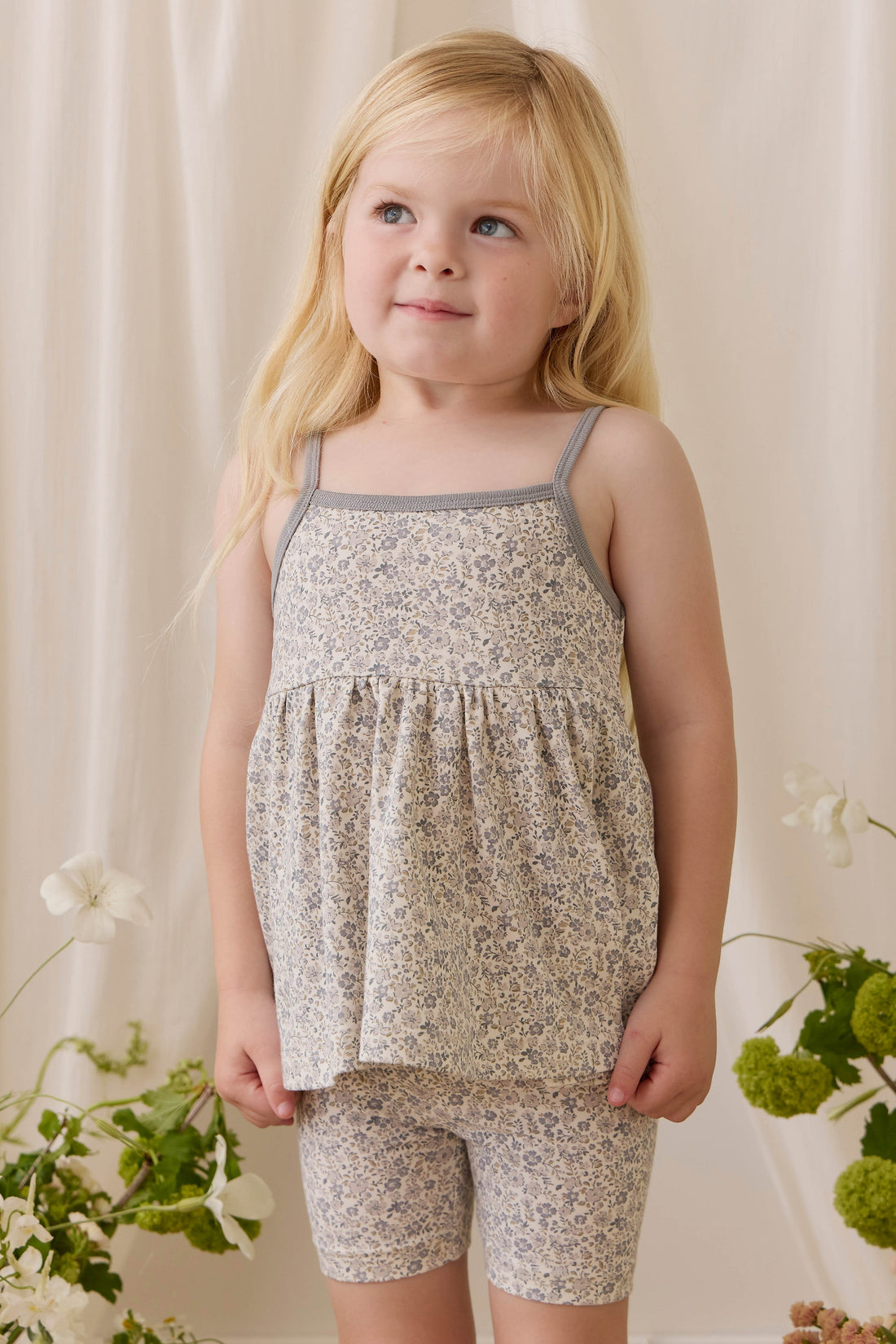 Organic Cotton Everyday Bike Short - Tully Grey Childrens Shorts from Jamie Kay USA