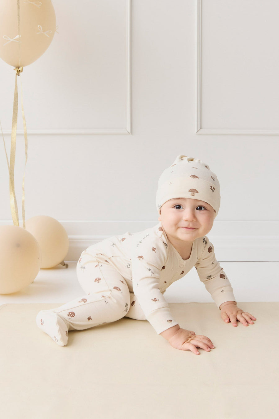 Organic Cotton Pascale Onepiece - Le Champignon Childrens Onepiece from Jamie Kay USA