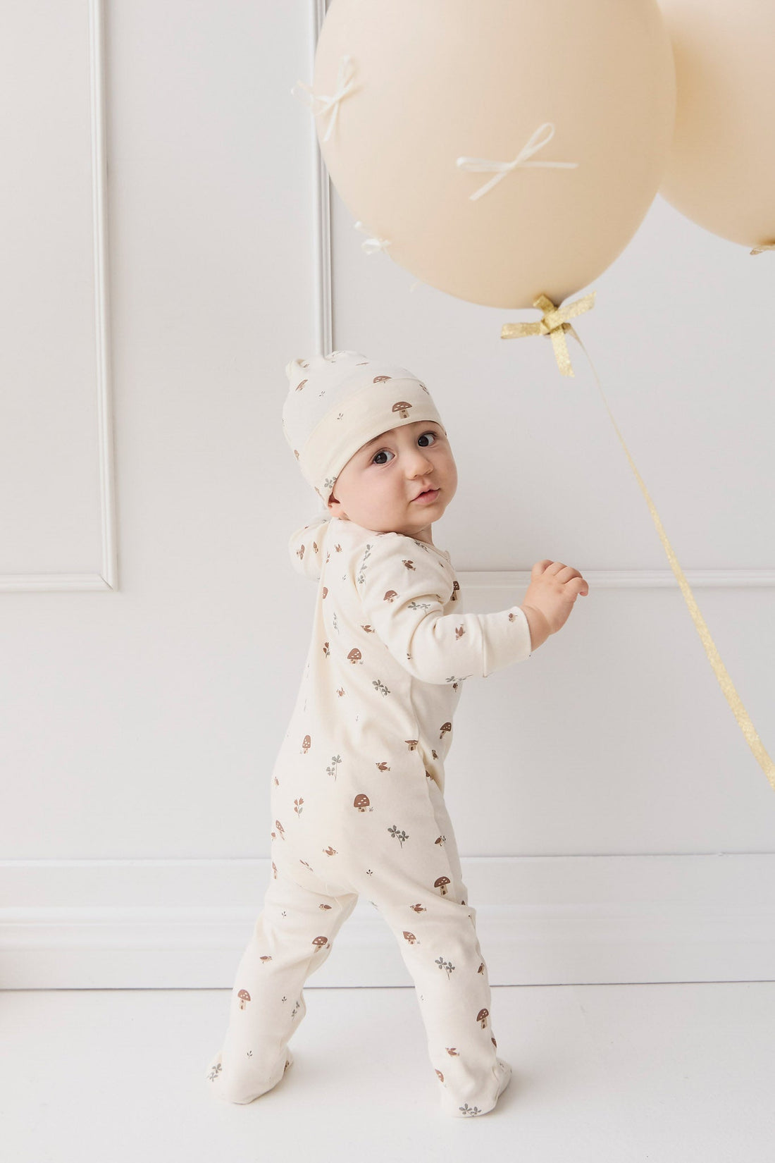 Organic Cotton Pascale Onepiece - Le Champignon Childrens Onepiece from Jamie Kay USA