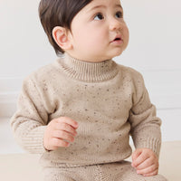 Matthew Jumper - Malt Fleck Childrens Jumper from Jamie Kay USA