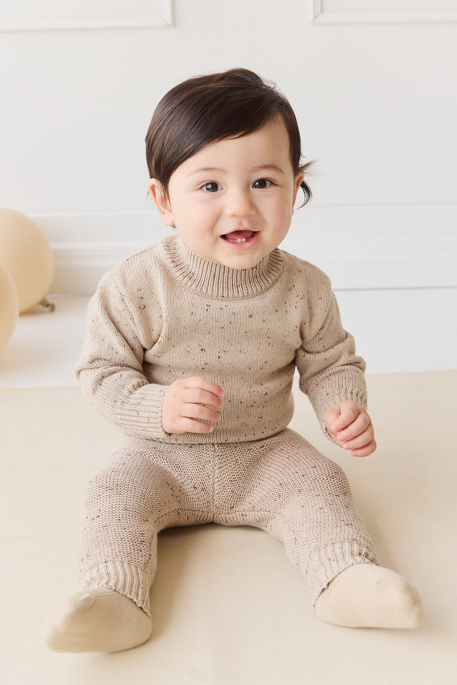 Matthew Jumper - Malt Fleck Childrens Jumper from Jamie Kay USA