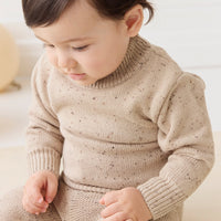 Matthew Jumper - Malt Fleck Childrens Jumper from Jamie Kay USA