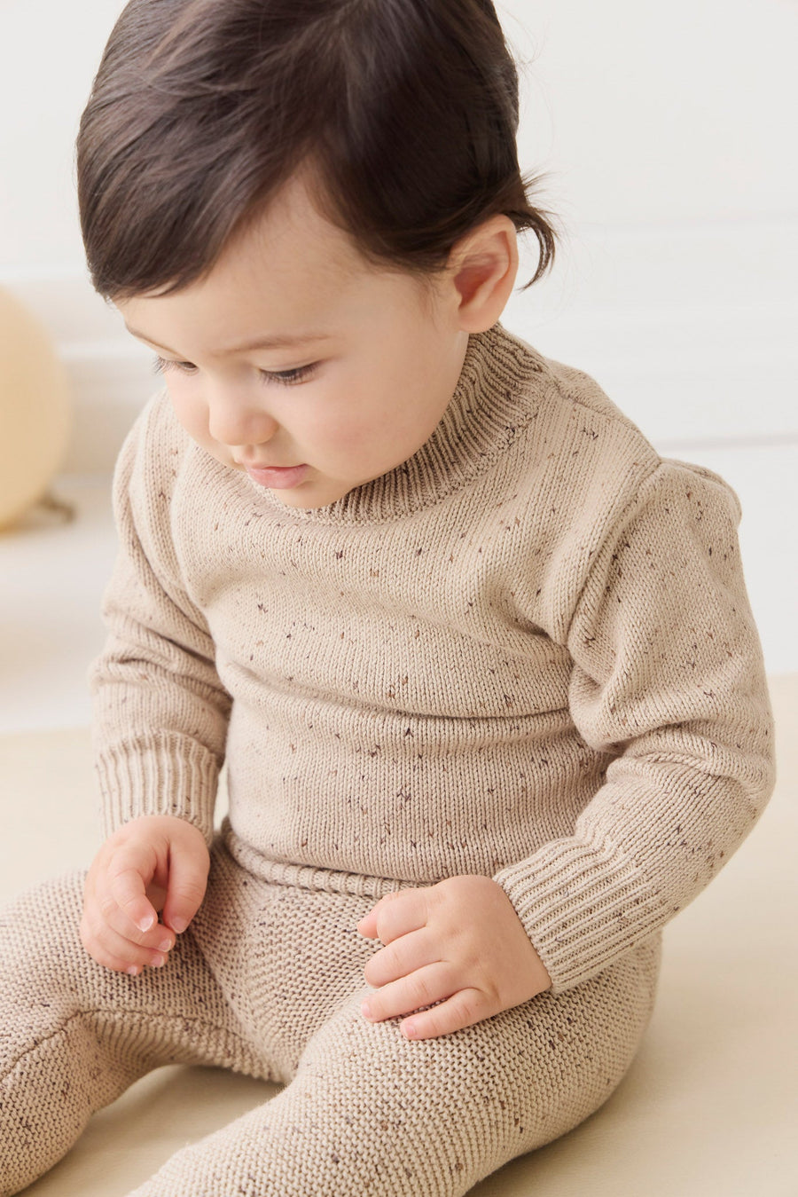 Matthew Jumper - Malt Fleck Childrens Jumper from Jamie Kay USA