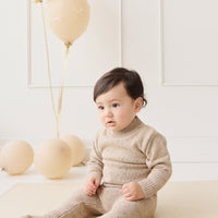 Matthew Jumper - Malt Fleck Childrens Jumper from Jamie Kay USA