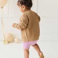 Emily Knitted Cardigan - Caramel Cream Childrens Cardigan from Jamie Kay USA